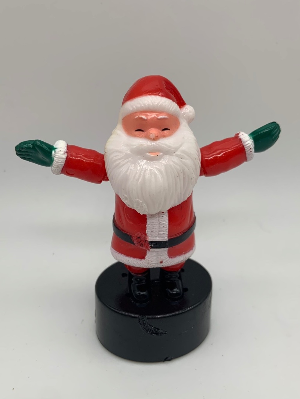 RARE Vintage Christmas Santa Claus Push Up Button Dancing Santa
